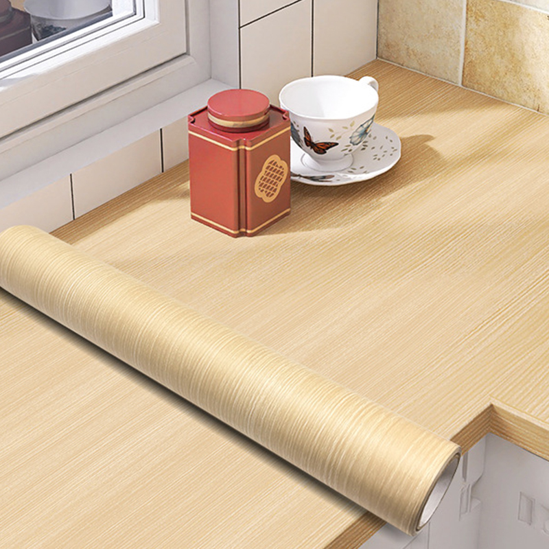 Commercial Kitchen Wall - Wood Grain Self Adhesive Wallpaper Kitchen