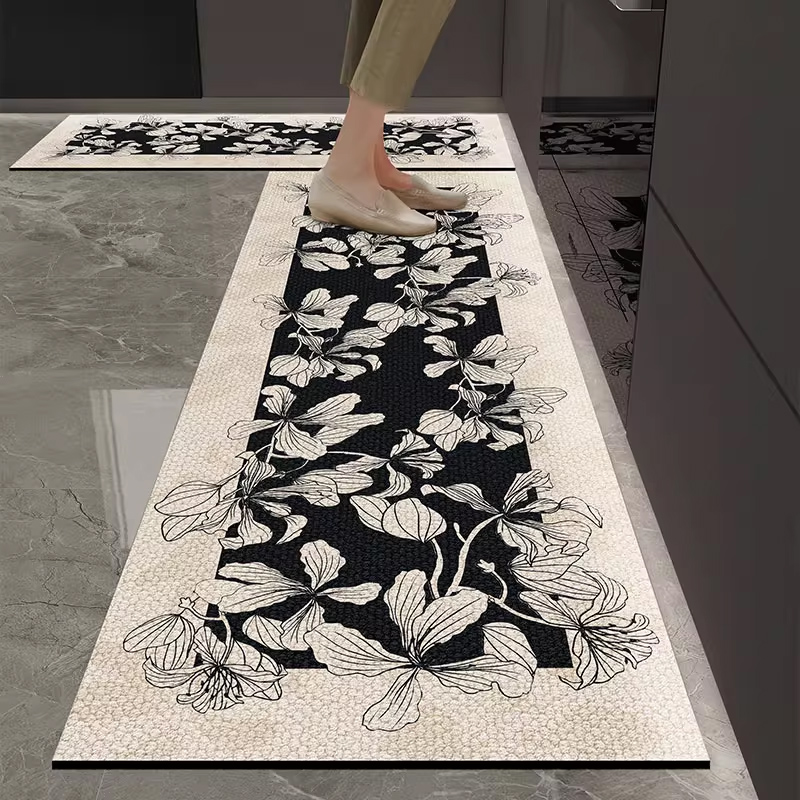 Commercial Kitchen Vinyl Flooring - Kitchen Floor Mat Waterproof Non-slip Oil-resistant