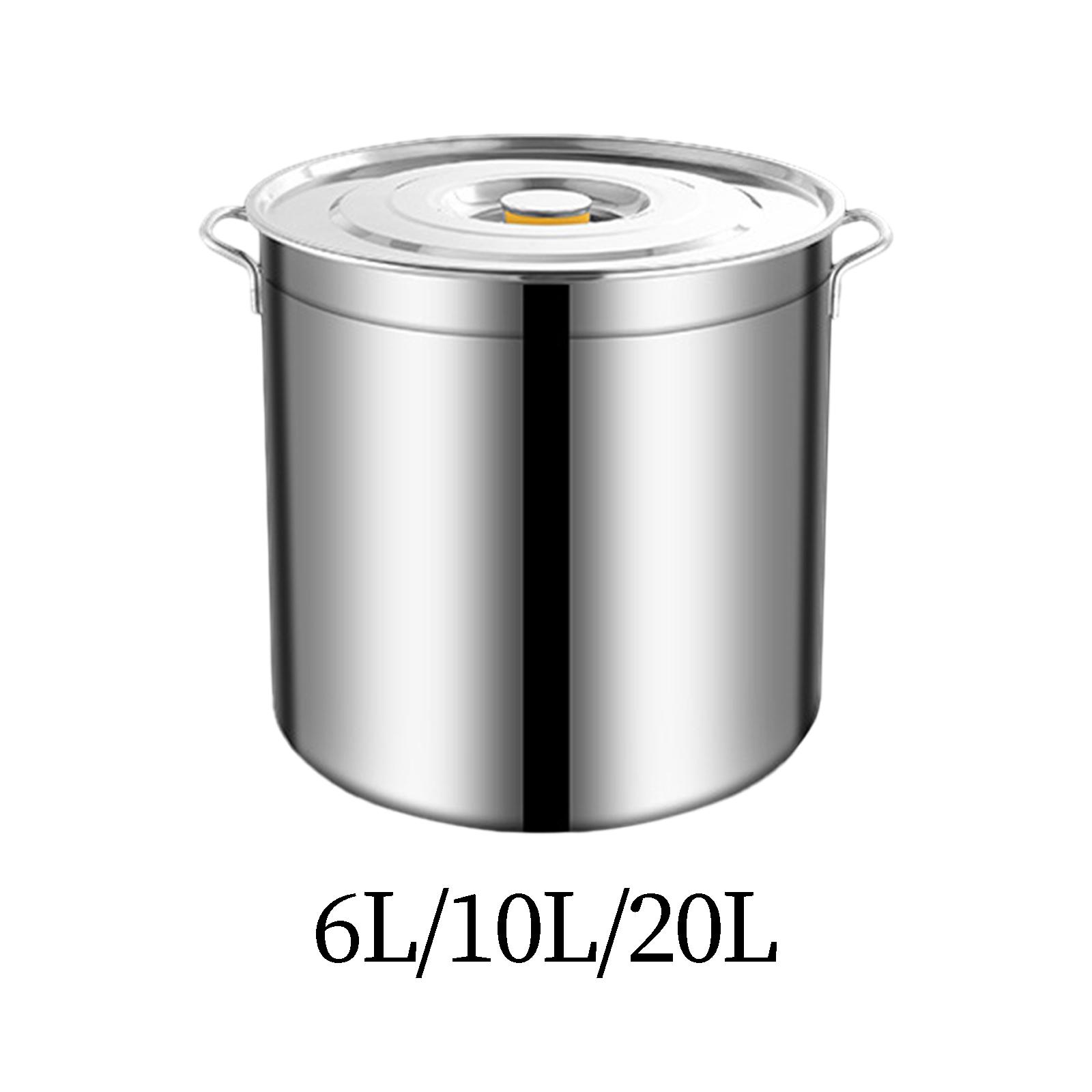 Soup Kettle Warmer - Stainless Steel Stockpot Induction Pot Easy
