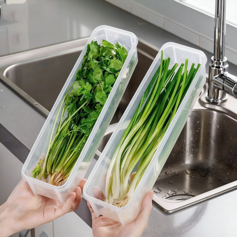 Commercial Kitchen Organization - 1/2/4Pcs Green Onion Fresh-keeping Storage Box