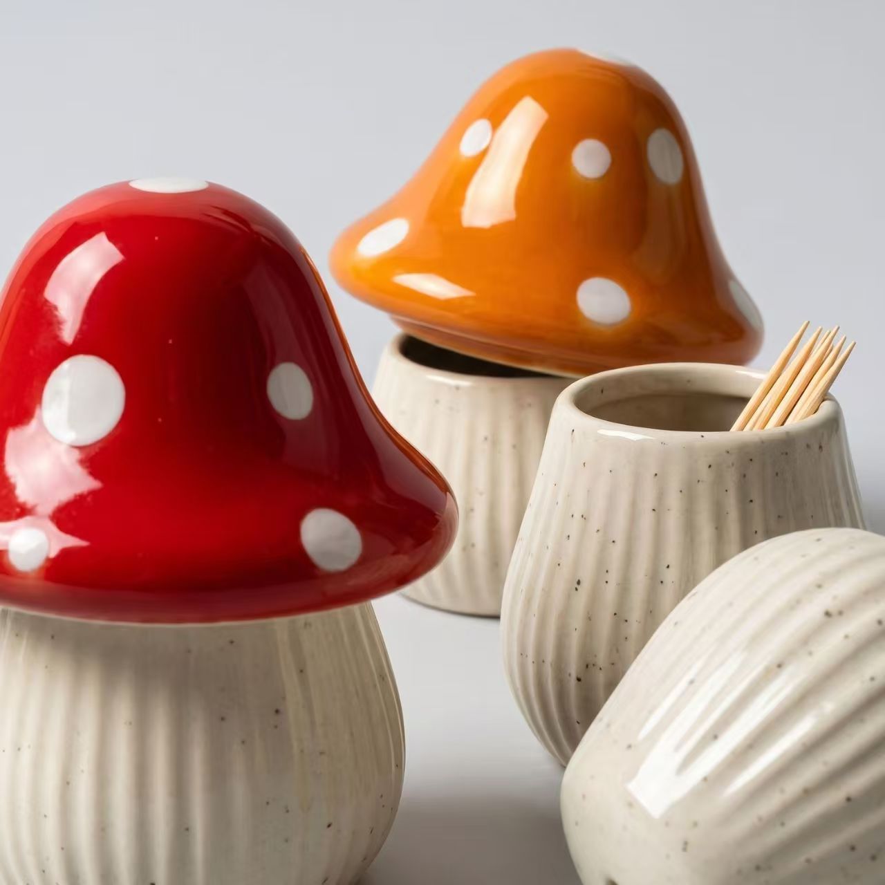 Cartoon Mushroom Ceramic Stora - đánh giá và giá Commercial Kitchen Organization