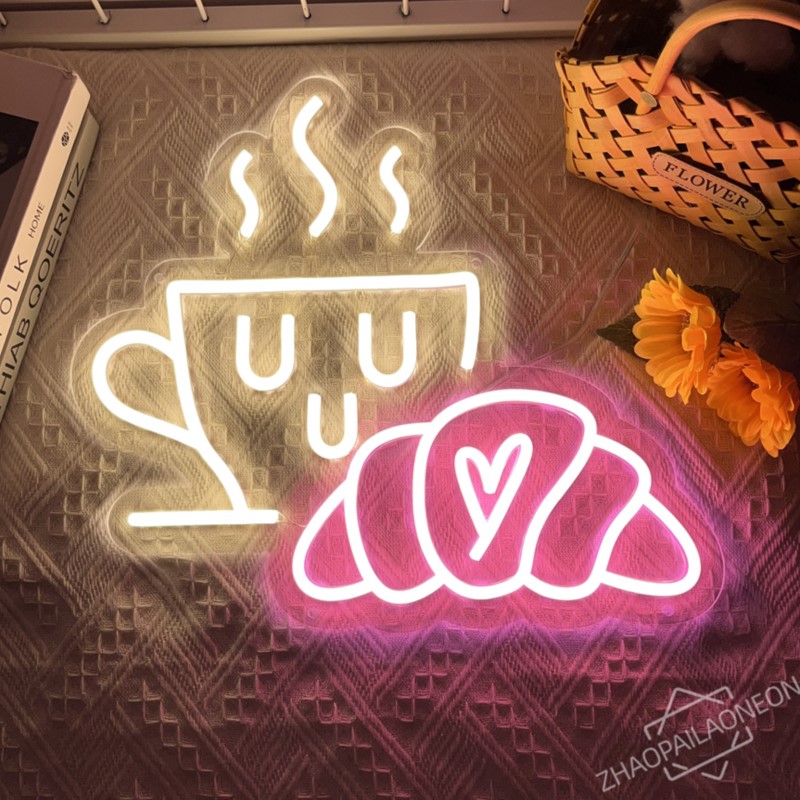 Coffee Bread Neon Sign Croissa - đánh giá và giá Commercial Kitchen Light