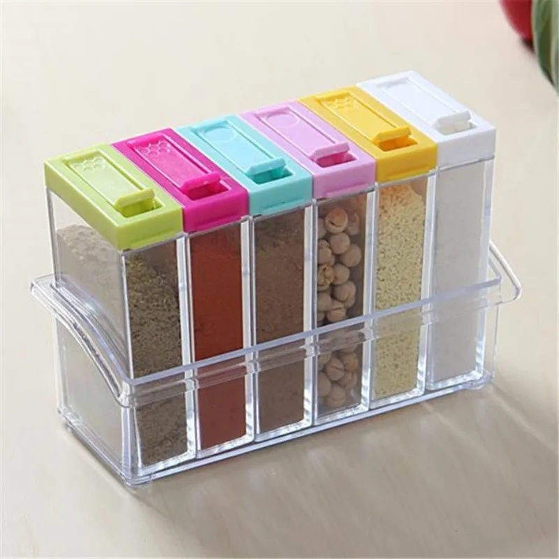 Transparent Seasoning Six Grid - đánh giá và giá Commercial Kitchen Organization