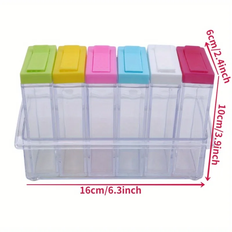 Transparent Seasoning Six Grid - đánh giá và giá Commercial Kitchen Organization