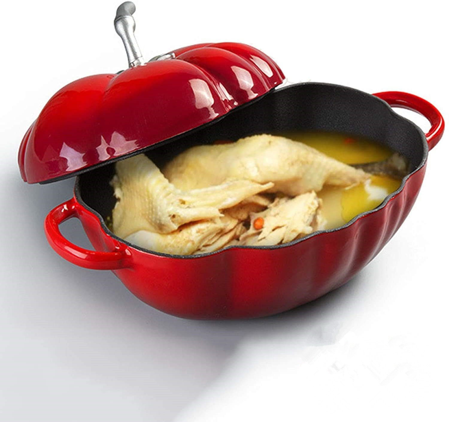 25cm Tomato Enameled Cast Iron - đánh giá và giá Soup Kettle Warmer