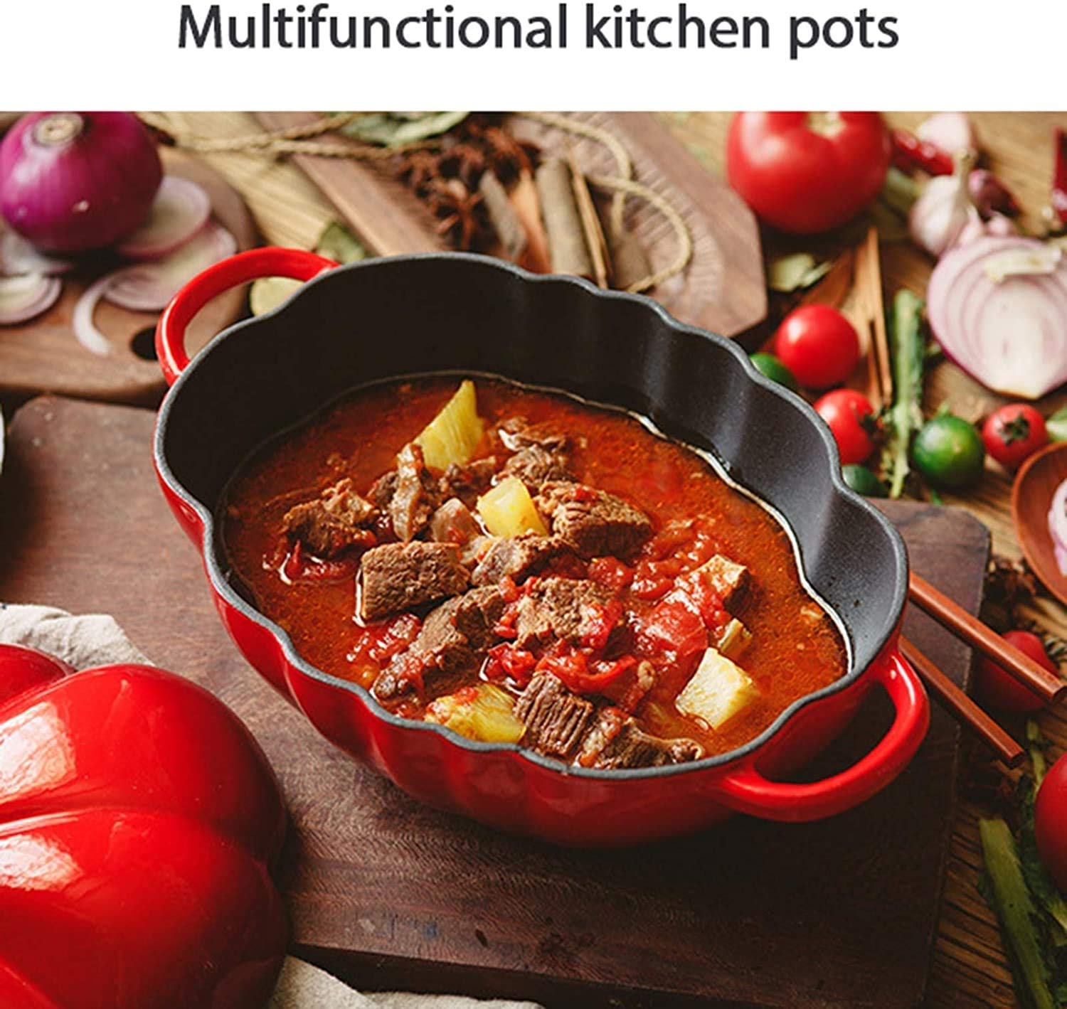 25cm Tomato Enameled Cast Iron - đánh giá và giá Soup Kettle Warmer