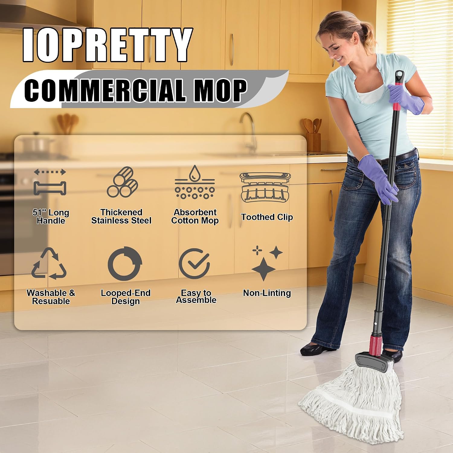 Commercial Mop for Floor Clean - đánh giá và giá Commercial Kitchen Vinyl Flooring