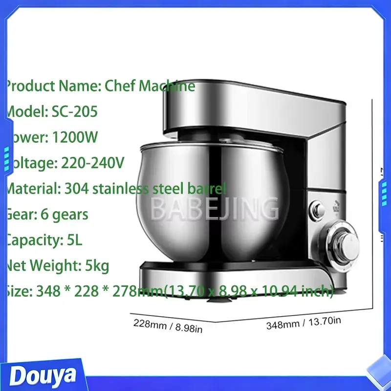 BABEJING Small Three-In-One Po - đánh giá và giá Commercial Kitchen Mixers Dough Mixer