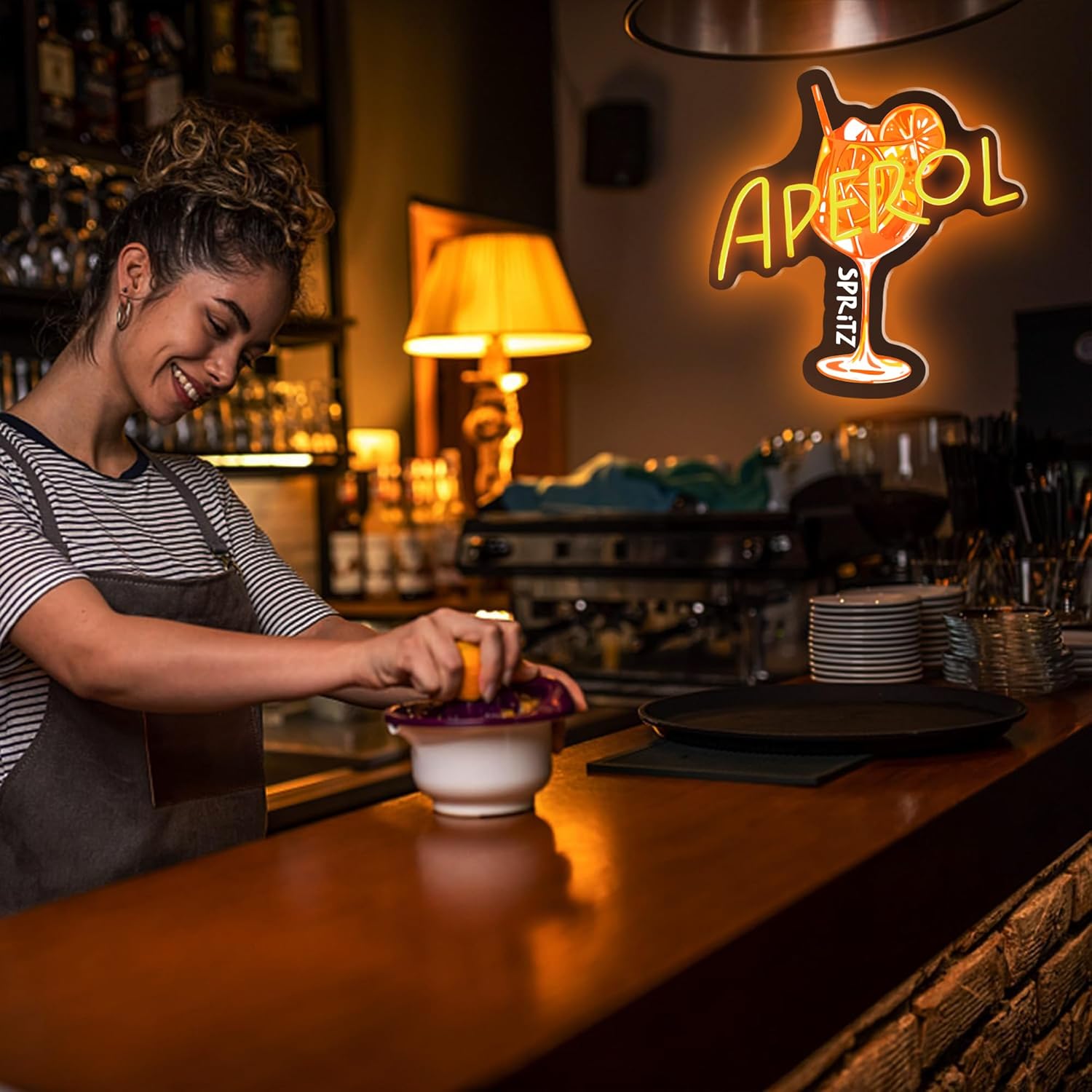 Orange/Aperol Spritz Neon Sign - đánh giá và giá Commercial Kitchen Light