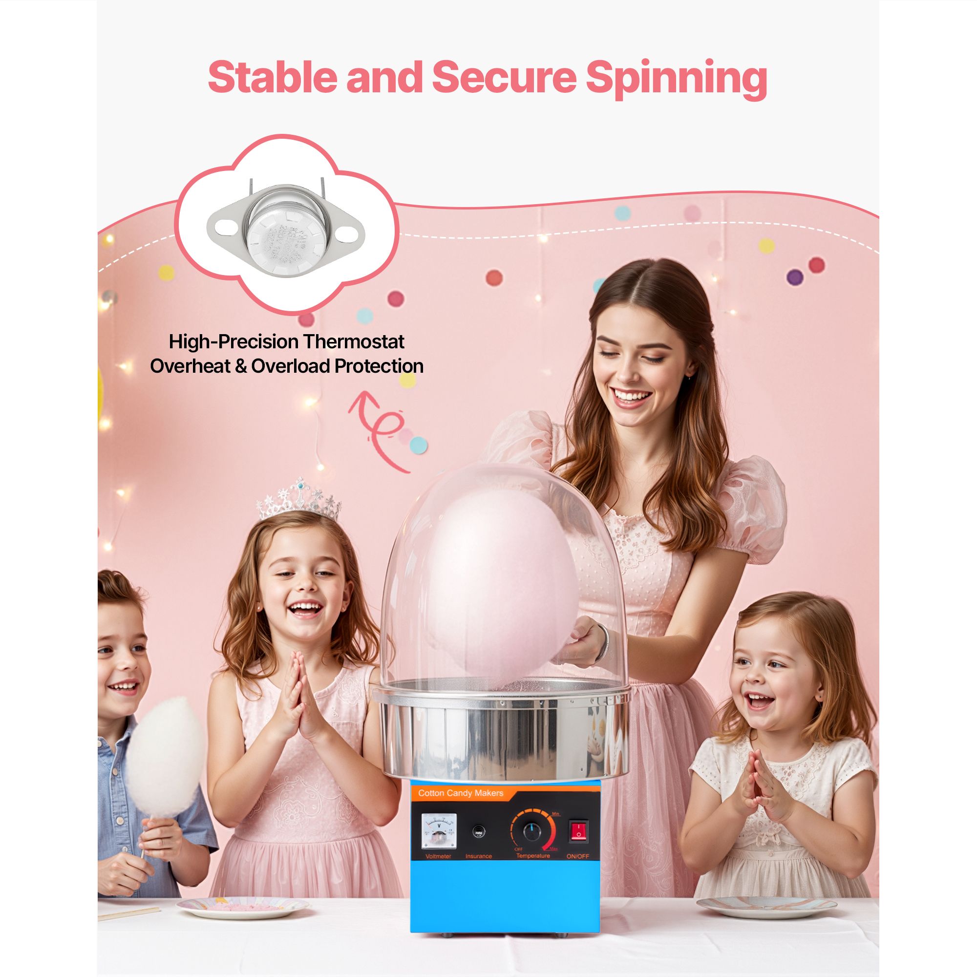 Electric Cotton Candy Machine, - đánh giá và giá Candy Floss Machine Commercial