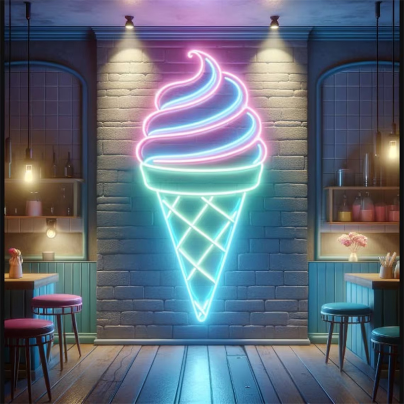 Ice Cream LED Neon Light | Wal - đánh giá và giá Commercial Kitchen Light
