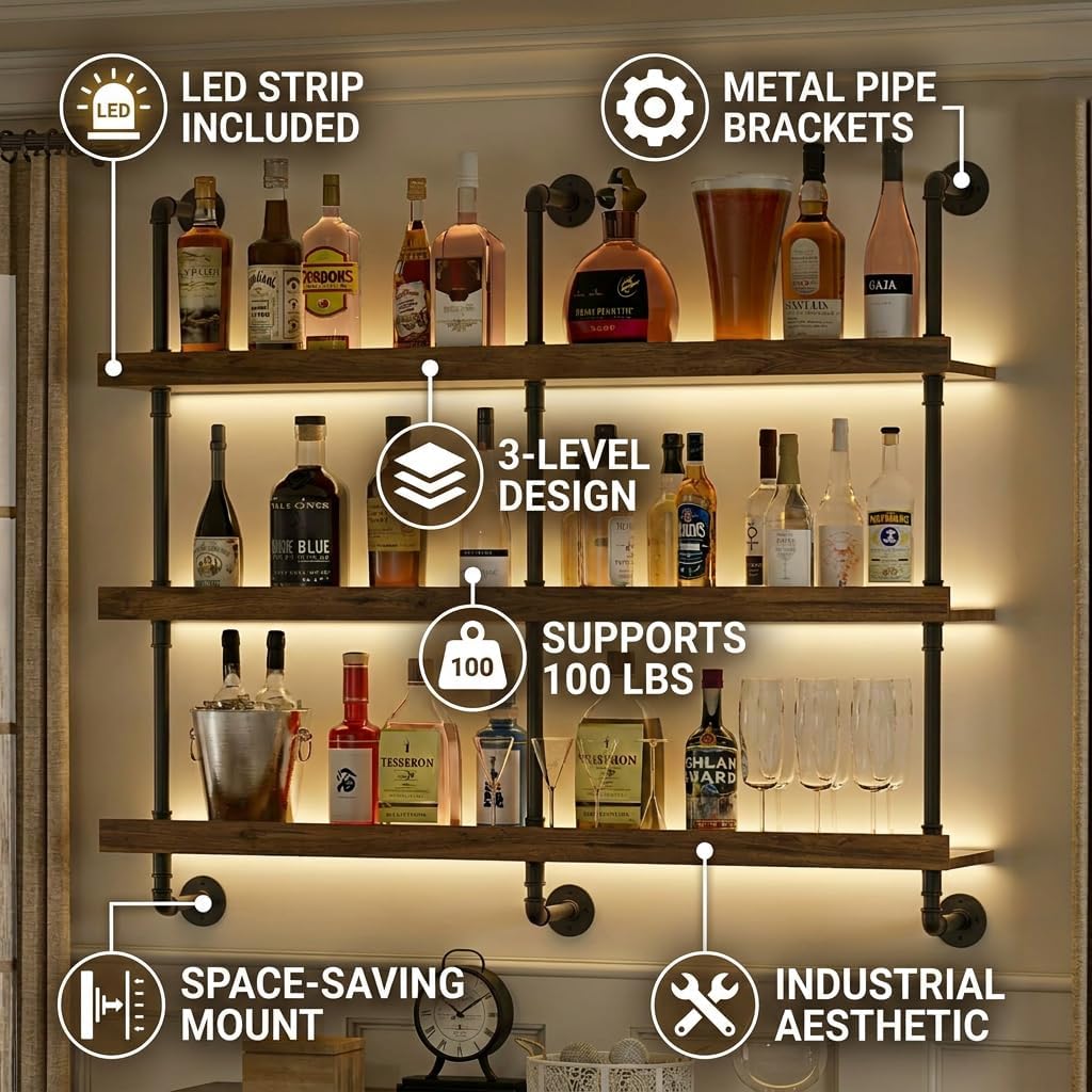 Wall Mounted Wine Rack With LE - đánh giá và giá Commercial Kitchen Organization
