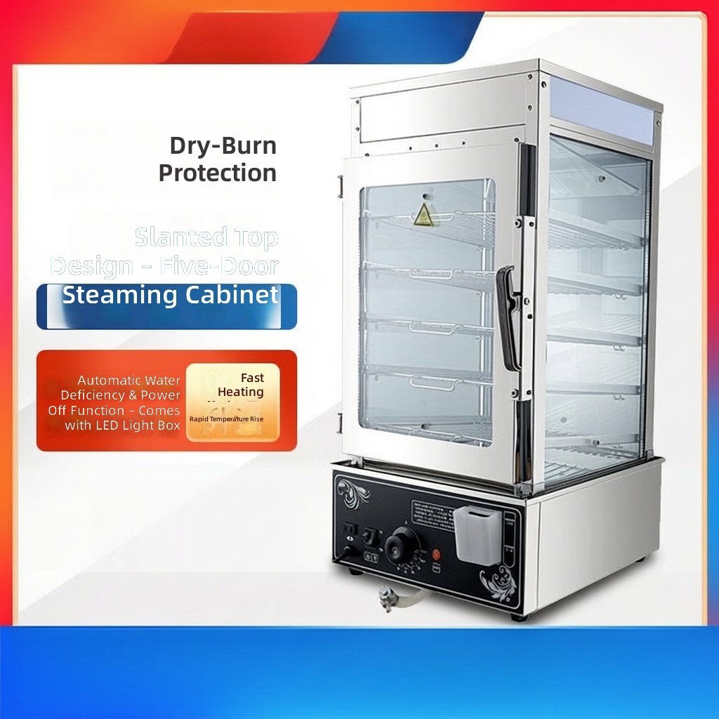 5-Tier Electric Dumpling Steam - đánh giá và giá Commercial Steamer Cabinet