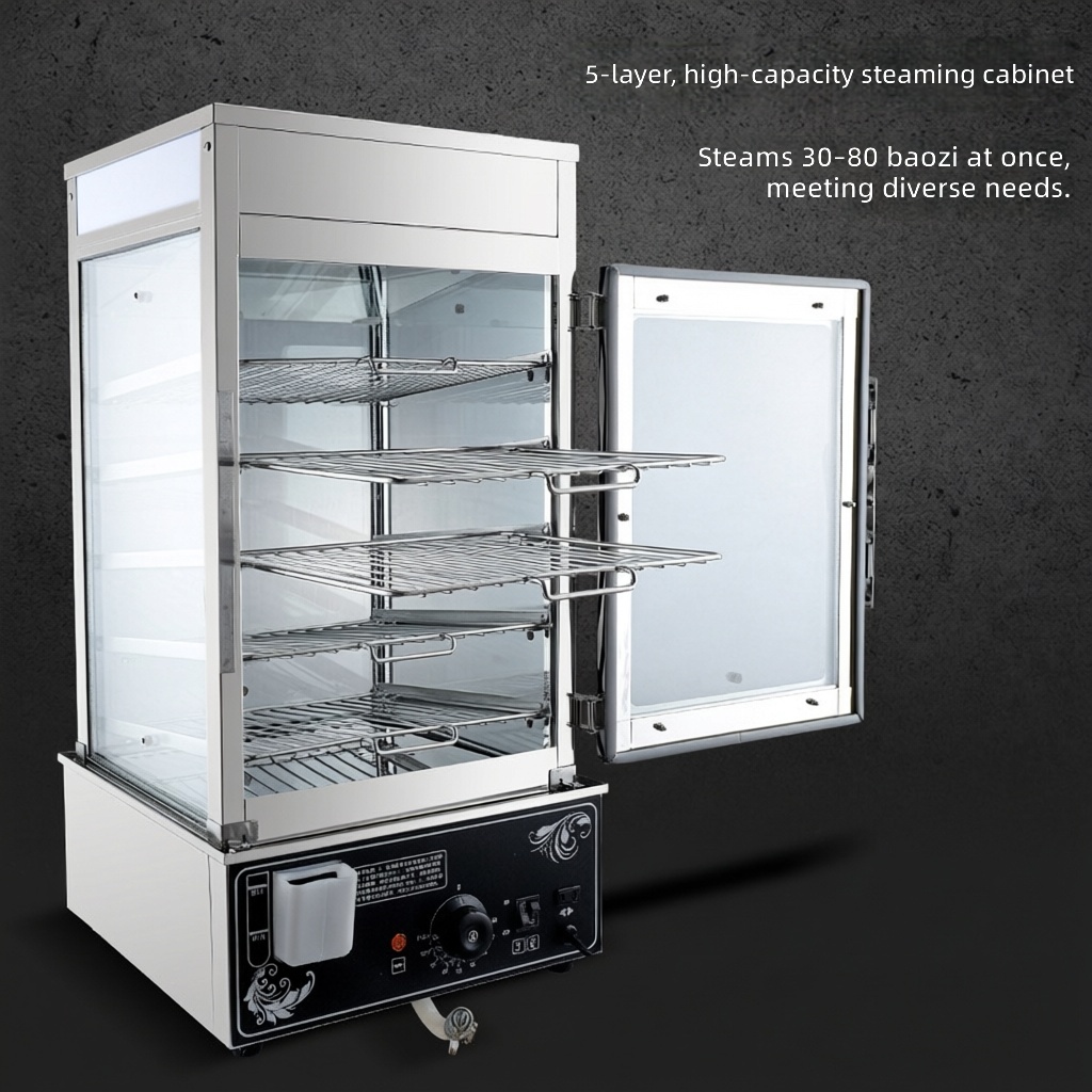 5-Tier Electric Dumpling Steam - đánh giá và giá Commercial Steamer Cabinet