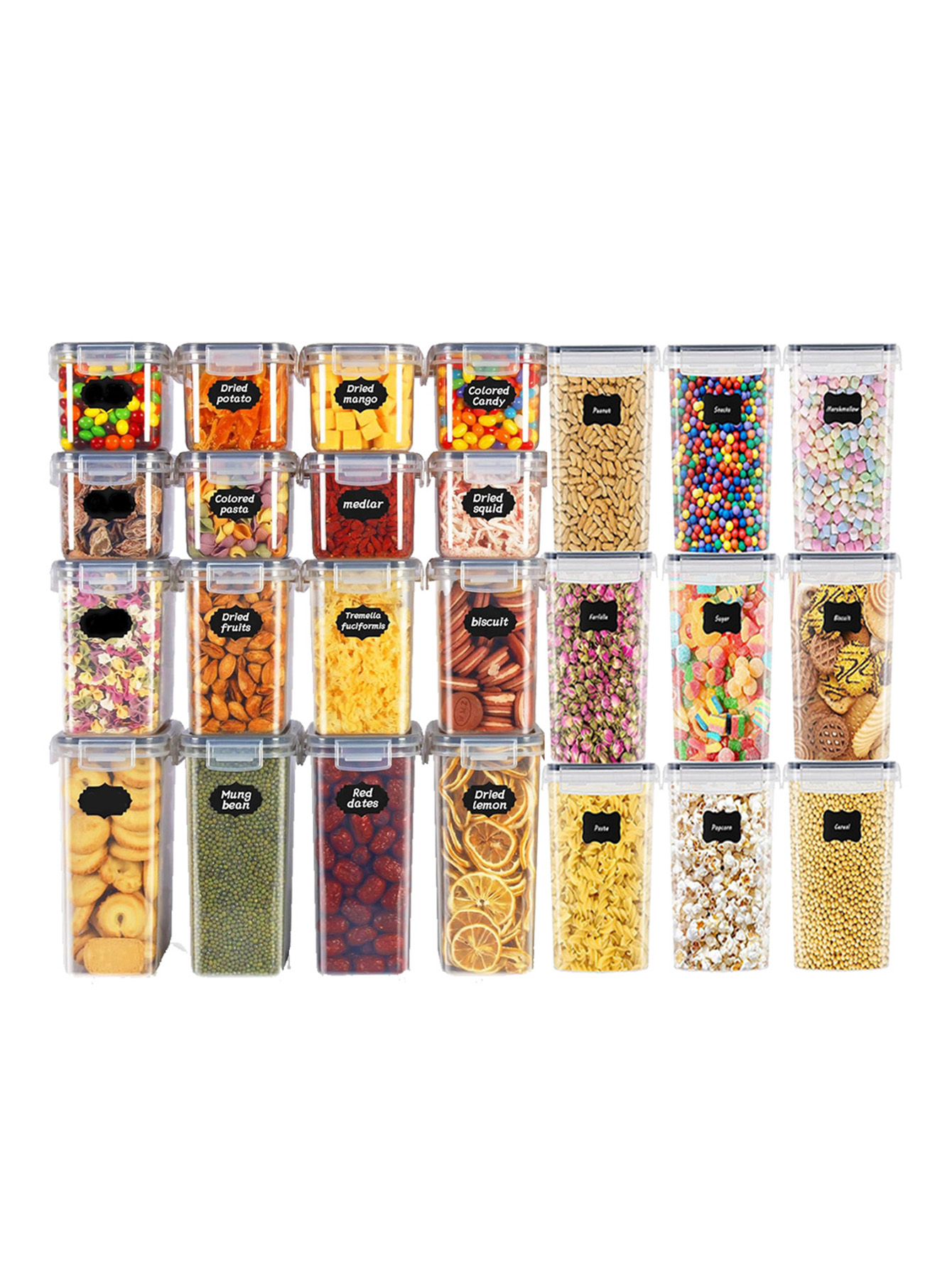 48pcs, Sealed Food Storage Con - đánh giá và giá Commercial Kitchen Organization