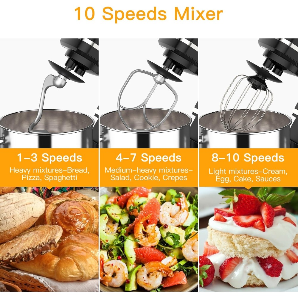 Garvee 110-120V, 60hz 6.7L Sta - đánh giá và giá Commercial Kitchen Mixers Dough Mixer