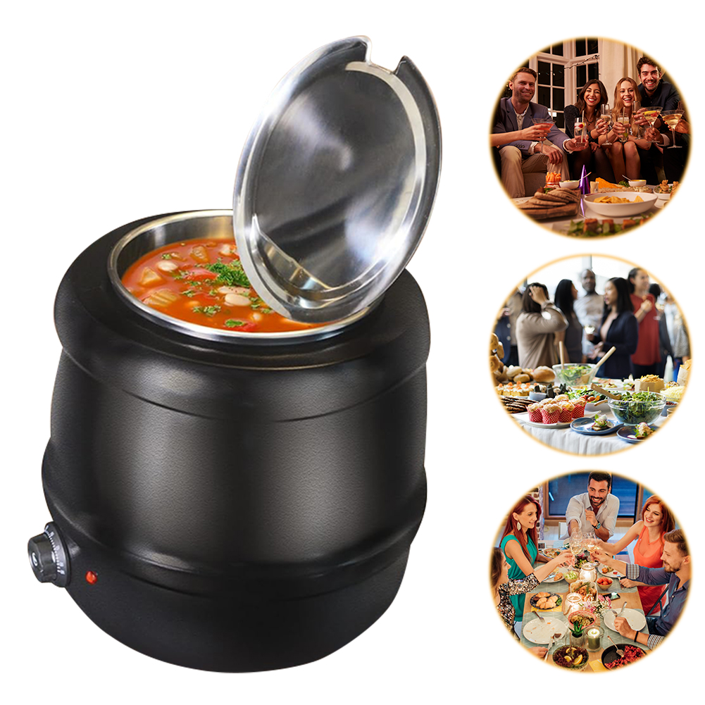 10L Soup Kettle with Lid Hinge - đánh giá và giá Soup Kettle Warmer