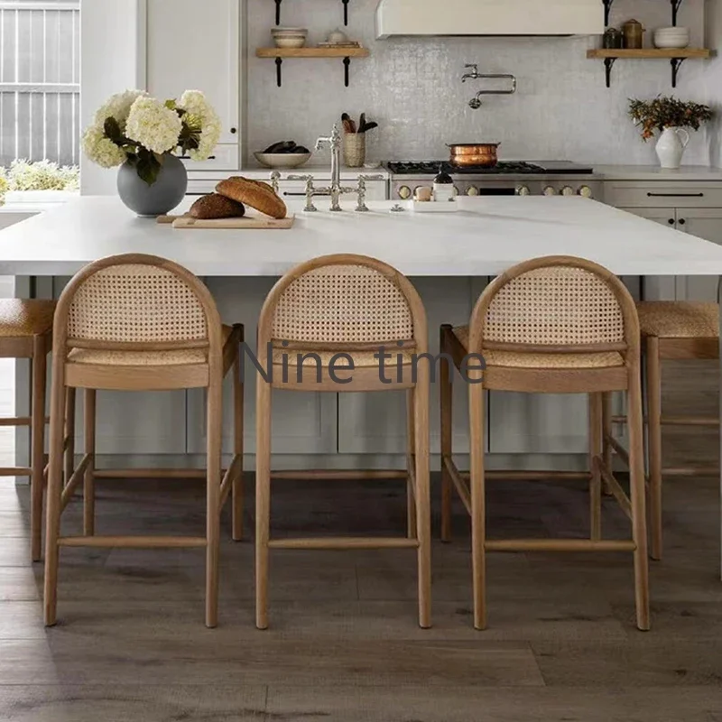 Solid Wood Rattan Kitchen Bar  - đánh giá và giá Commercial Kitchen Design