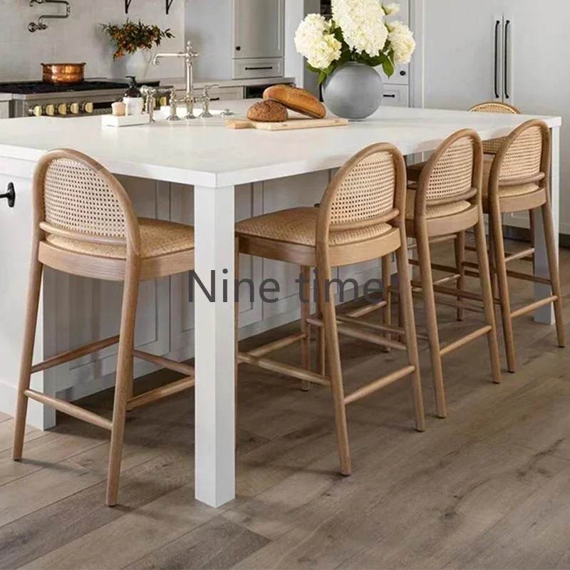 Solid Wood Rattan Kitchen Bar  - đánh giá và giá Commercial Kitchen Design